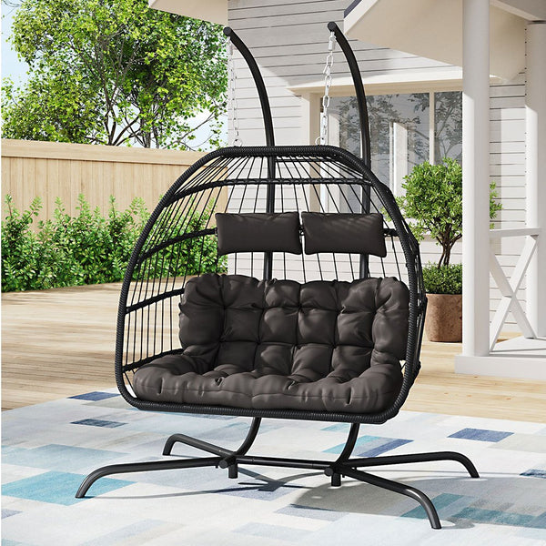 Double Egg Hanging Chair – Indoor & Outdoor Swing Basket Seat