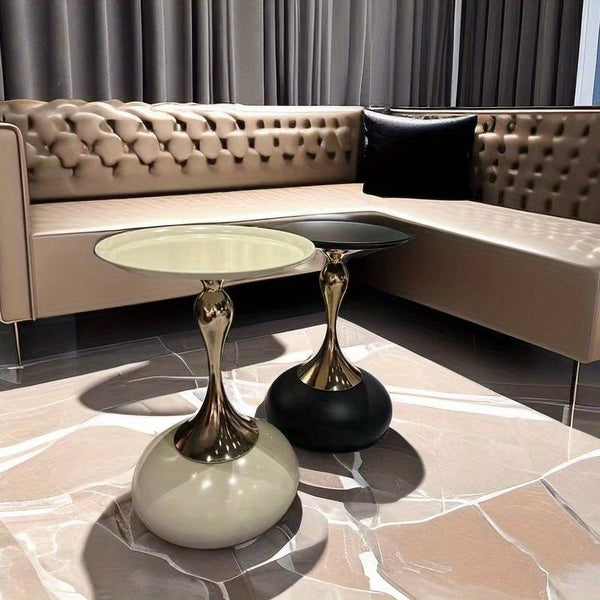 Italian-Style Small Waist Coffee Table – Luxury Modern Side Table