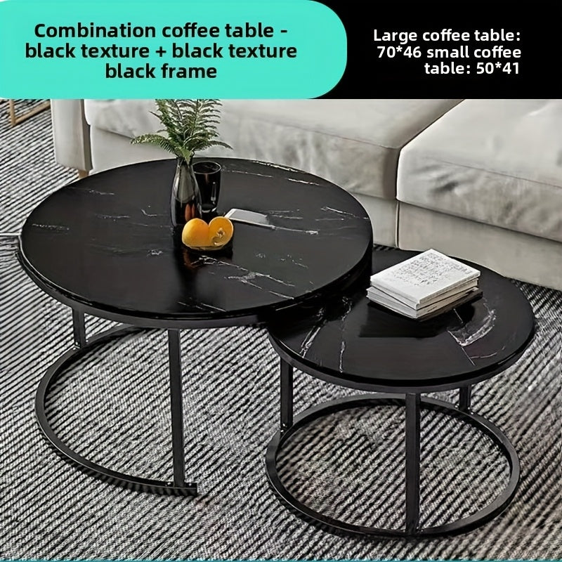 2pcs Nordic Round Coffee Table Set – Modern Minimalist & Luxury Design