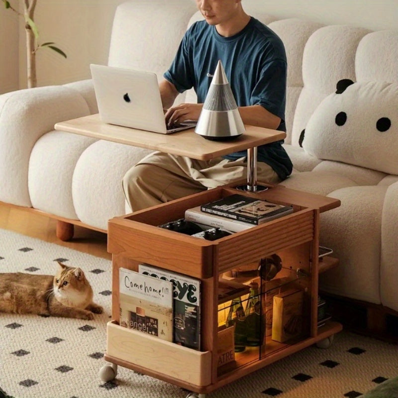 360° Rotating Lift Table – Adjustable, Space-Saving & Modern Design