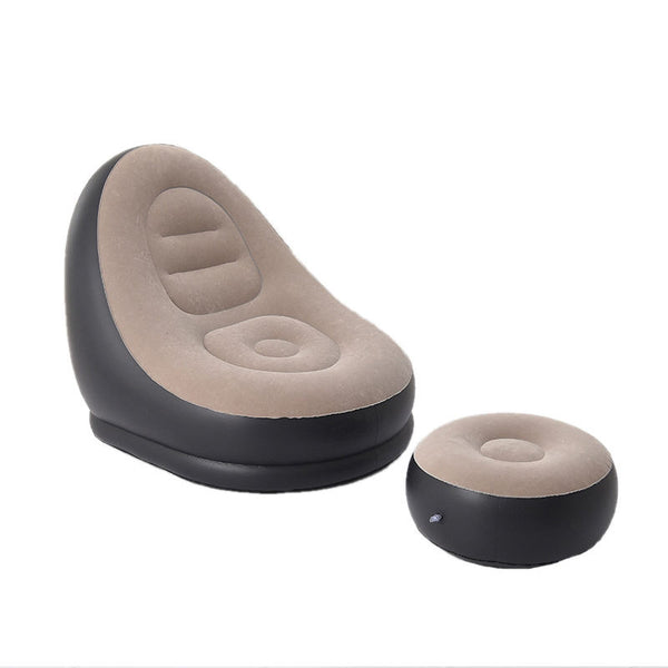 Portable Inflatable Lounge Chair with Footrest – Quick Inflate Outdoor Recliner