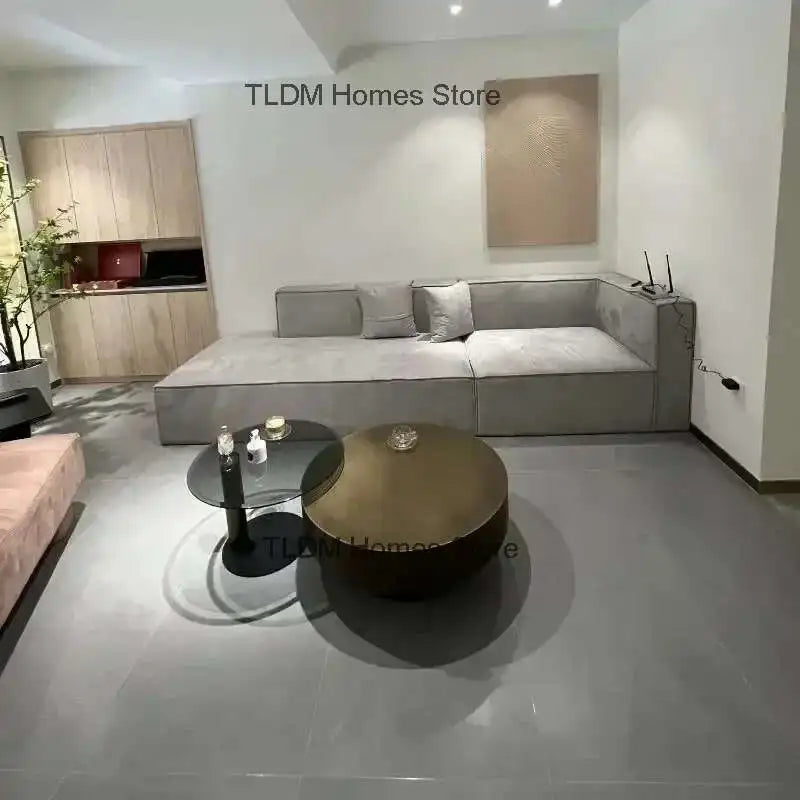 Luxury Round Coffee Table – Stainless Steel & Tempered Glass Design