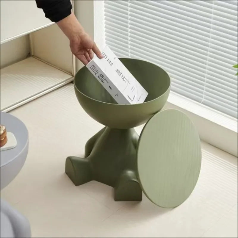Modern Round Coffee Table –  Multifunctional Night Desk & Cute Living Room Decor ✨