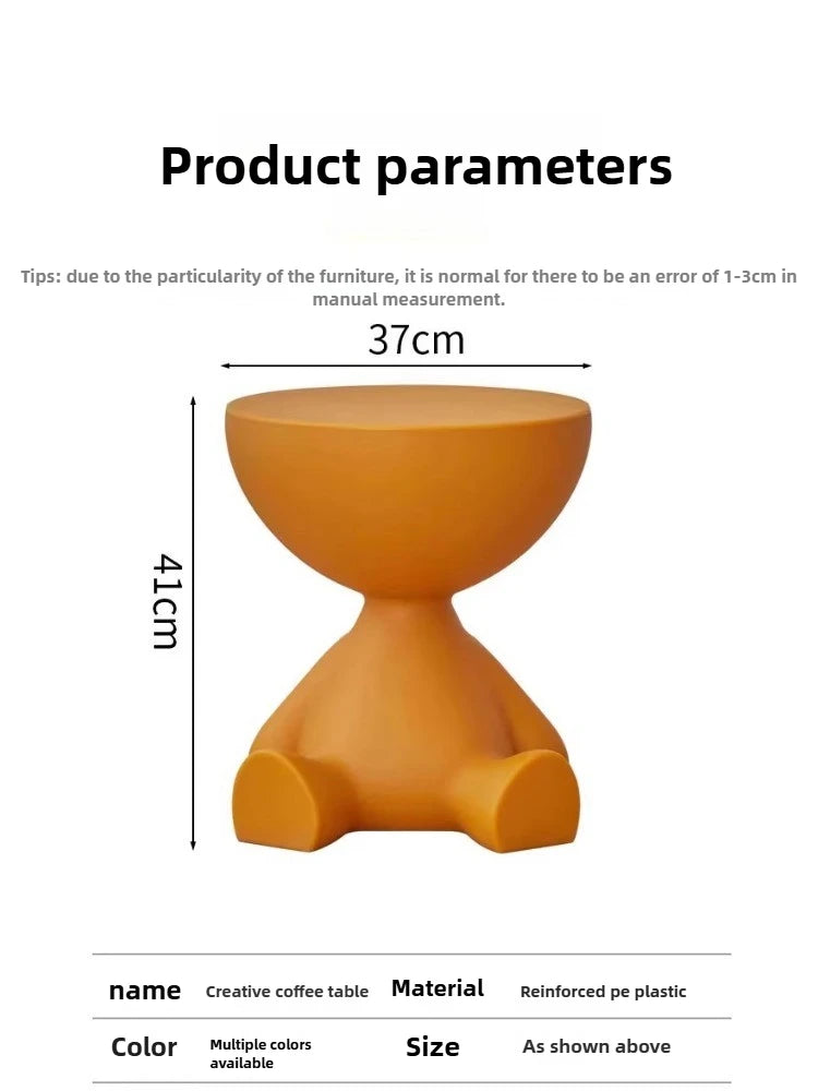 Modern Round Coffee Table –  Multifunctional Night Desk & Cute Living Room Decor ✨