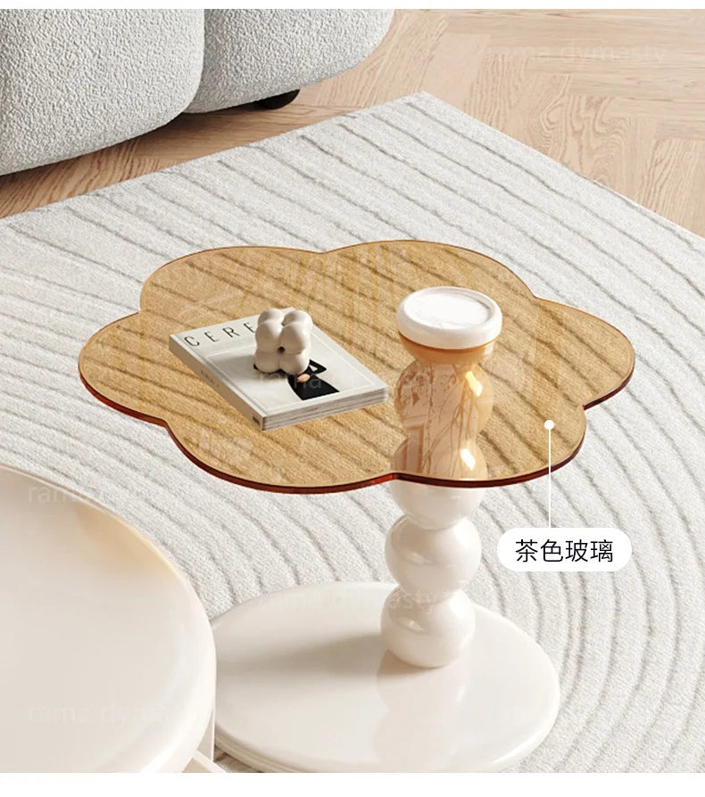 French Round Tea Table Set – Modern Light Luxury Coffee Table