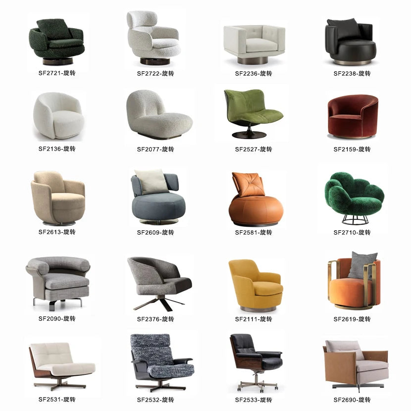 Northern Europe Revolving Egg Chair – Modern Leisure Living Room Seating 🪑✨