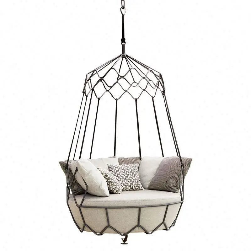 Outdoor Hanging Rattan Egg Chair Double Hammock Swing Chair