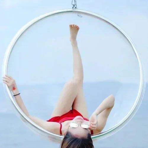 Internet celebrity transparent acrylic hemispherical hanging chair