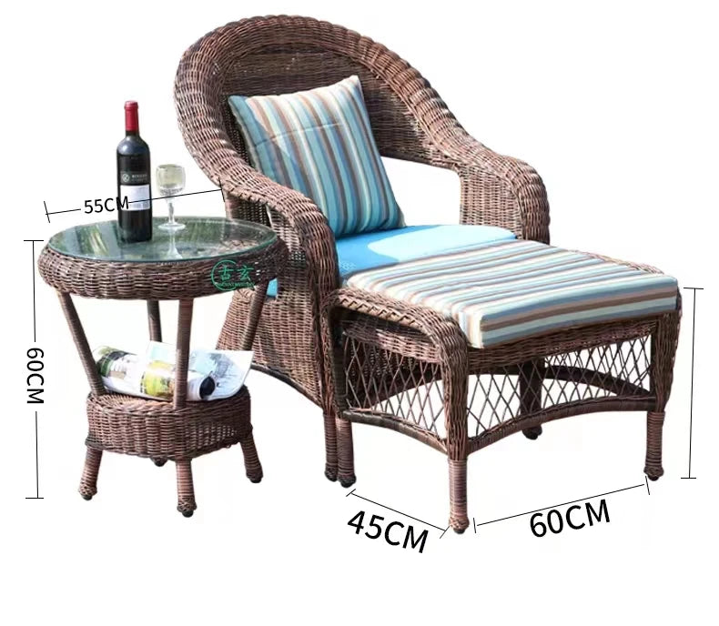 Outdoor popular wicker rattan outdoor furniture set garden sofa chair