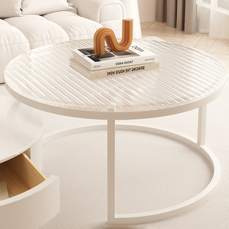 White Luxury Coffee Table – Modern Living Room Design Furniture