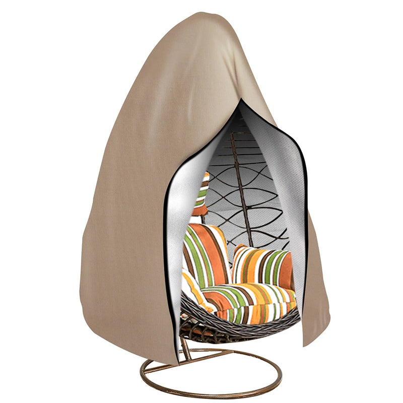 Waterproof Hanging Egg Chair Cover Outdoor with Zipper & Buckle
