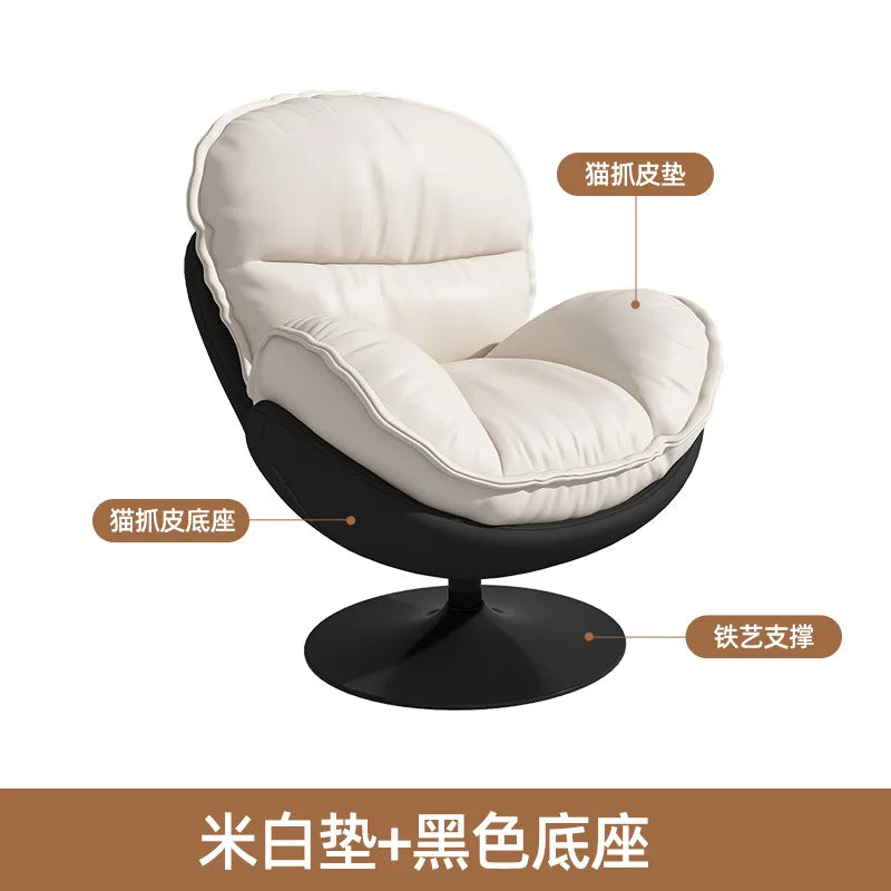 Penguin Hug Egg Chair – Luxury Rotating Lounge Recliner for Living Room 🐧✨