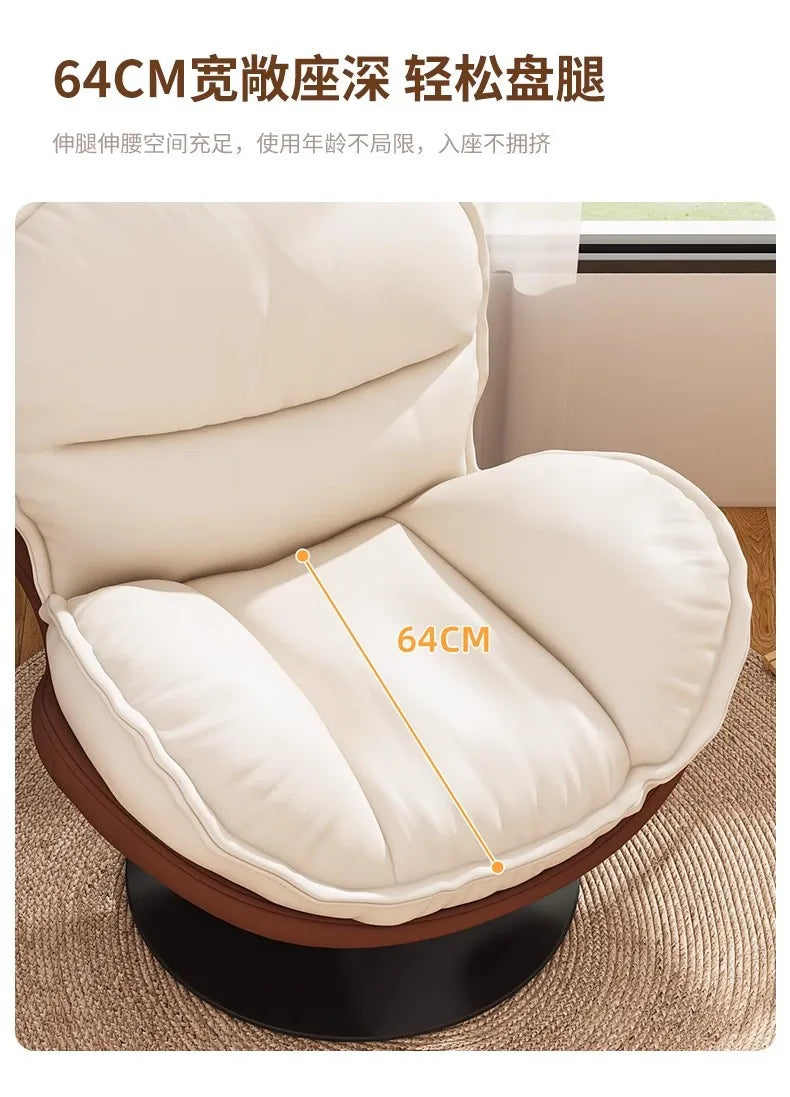 Penguin Hug Egg Chair – Luxury Rotating Lounge Recliner for Living Room 🐧✨