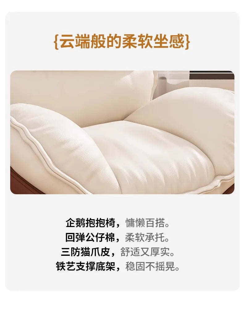 Penguin Hug Egg Chair – Luxury Rotating Lounge Recliner for Living Room 🐧✨