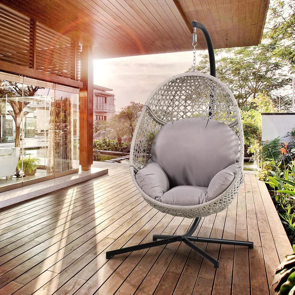 Egg Hammock Chair with Stand – Removable Cushion & Indoor/Outdoor Swing