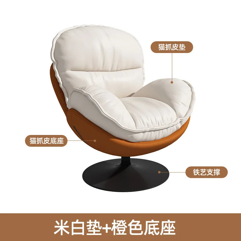 Penguin Hug Egg Chair – Luxury Rotating Lounge Recliner for Living Room 🐧✨