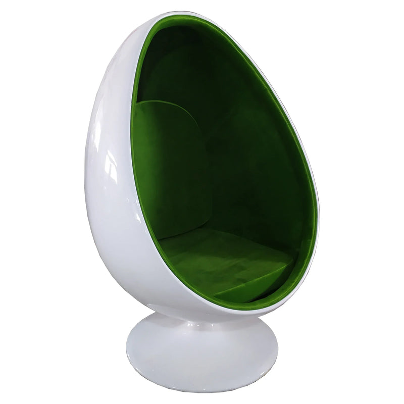 XZQ Oval Eggshell Ball Chair 🎧 Modern Fiberglass Bubble Chair with Built-in Audio