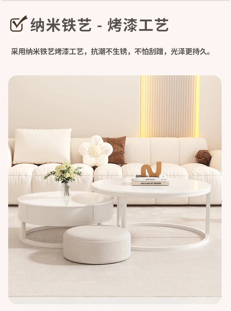 White Luxury Coffee Table – Modern Living Room Design Furniture