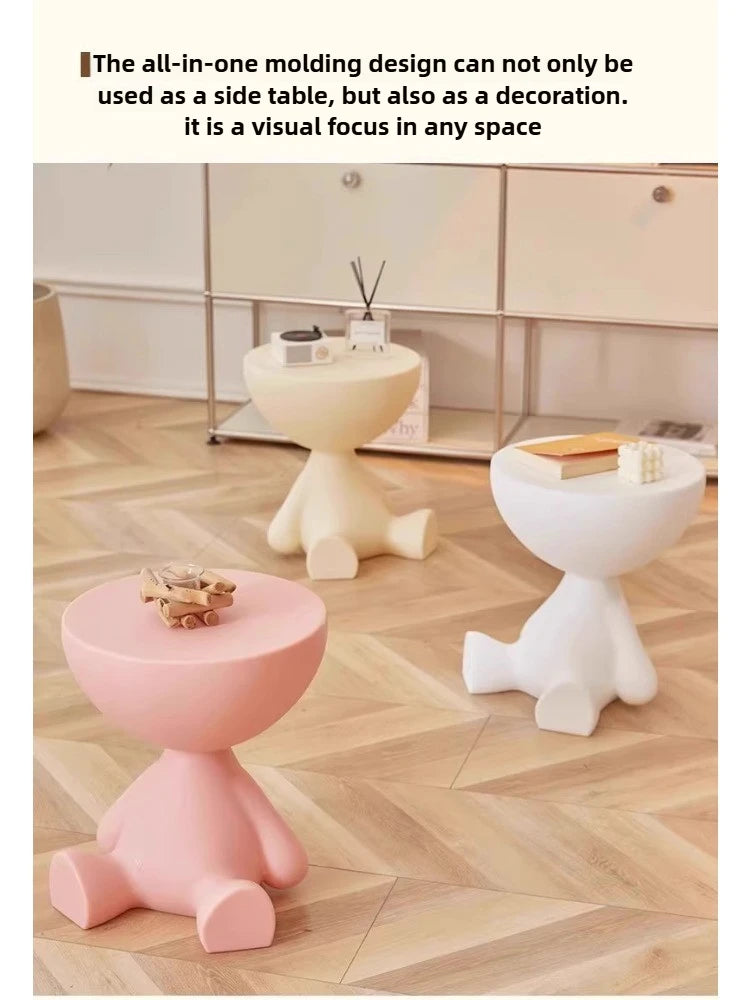 Modern Round Coffee Table –  Multifunctional Night Desk & Cute Living Room Decor ✨