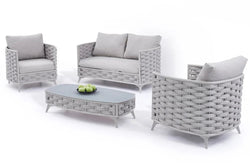 Modern Luxury Outdoor Aluminum Rope Patio Sofa Set