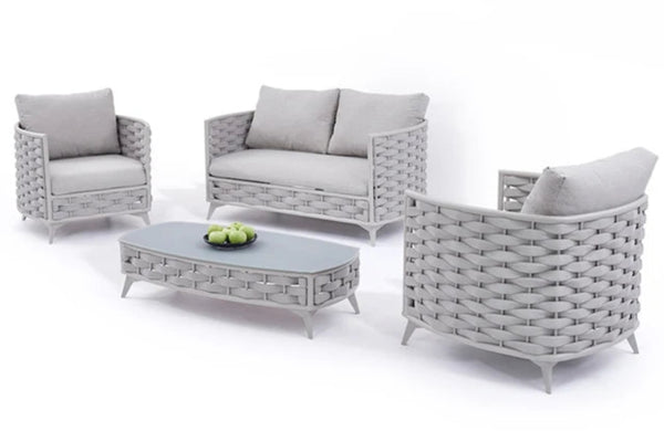 Modern Luxury Outdoor Aluminum Rope Patio Sofa Set