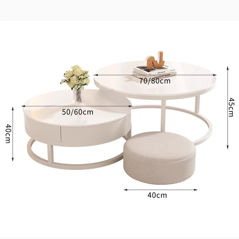 White Luxury Coffee Table – Modern Living Room Design Furniture