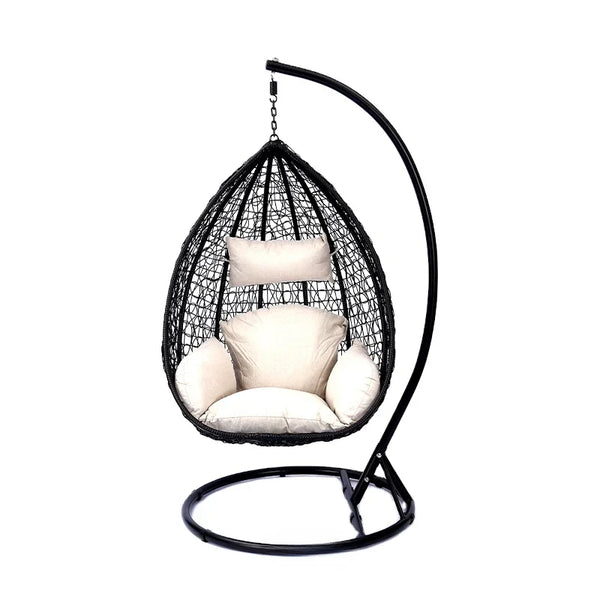 Two-Seater Patio Swing with Cup Holders | Double Swing Chair Outdoor Garden Furniture