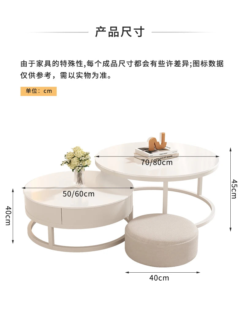 White Luxury Coffee Table – Modern Living Room Design Furniture