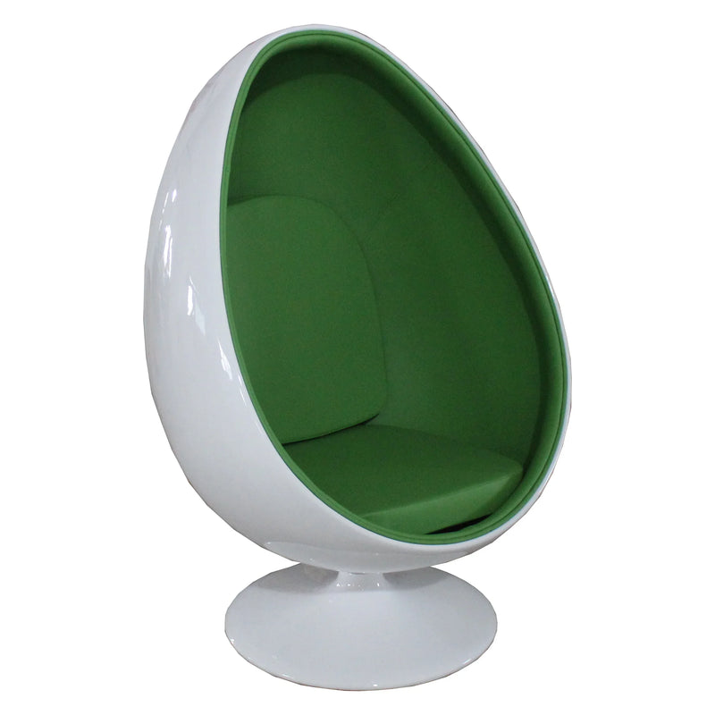 XZQ Oval Eggshell Ball Chair 🎧 Modern Fiberglass Bubble Chair with Built-in Audio