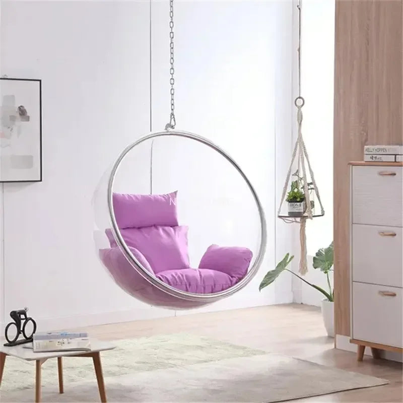 Internet celebrity transparent acrylic hemispherical hanging chair