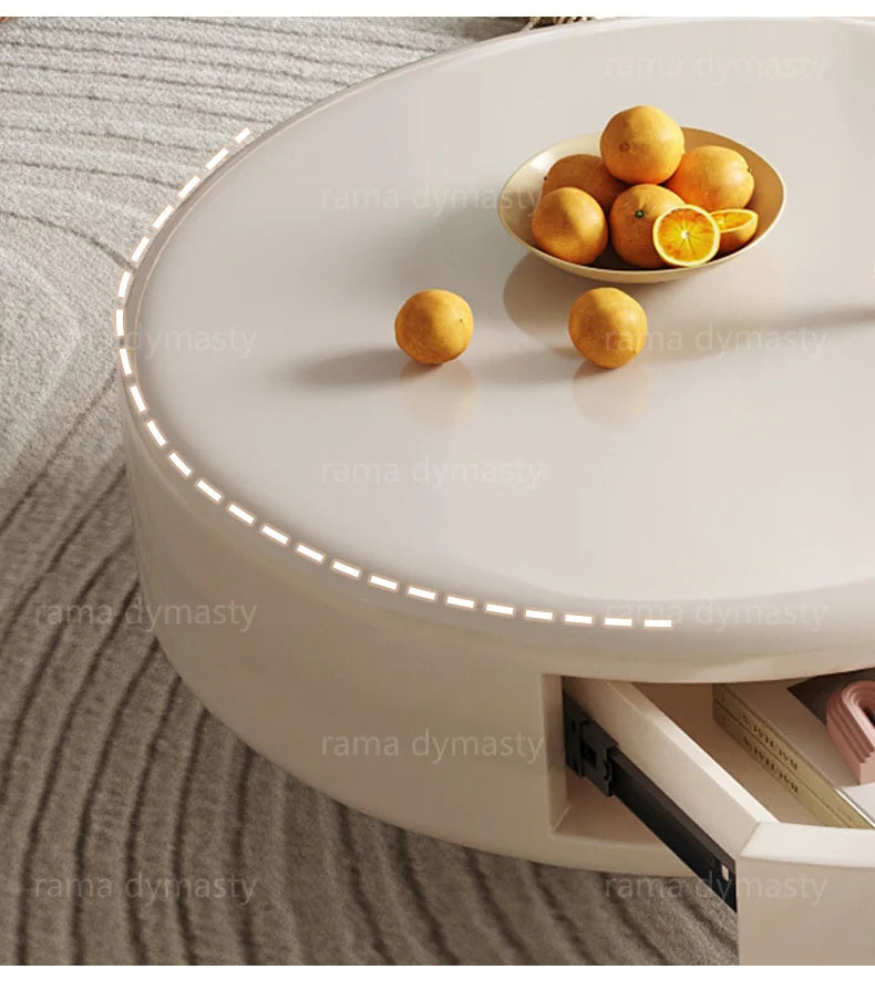 French Round Tea Table Set – Modern Light Luxury Coffee Table