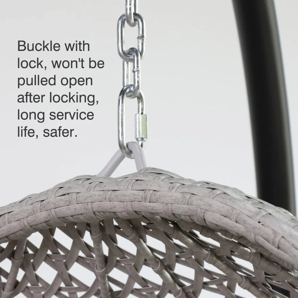 Egg Hammock Chair with Stand – Removable Cushion & Indoor/Outdoor Swing