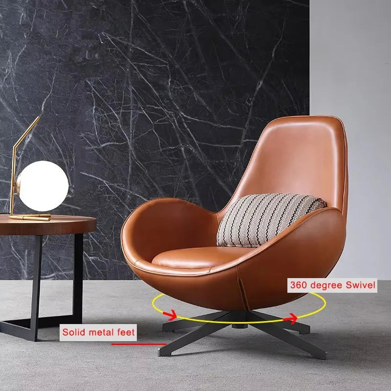 Northern Europe Revolving Egg Chair – Modern Leisure Living Room Seating 🪑✨