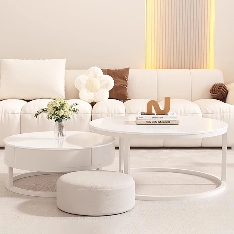 White Luxury Coffee Table – Modern Living Room Design Furniture