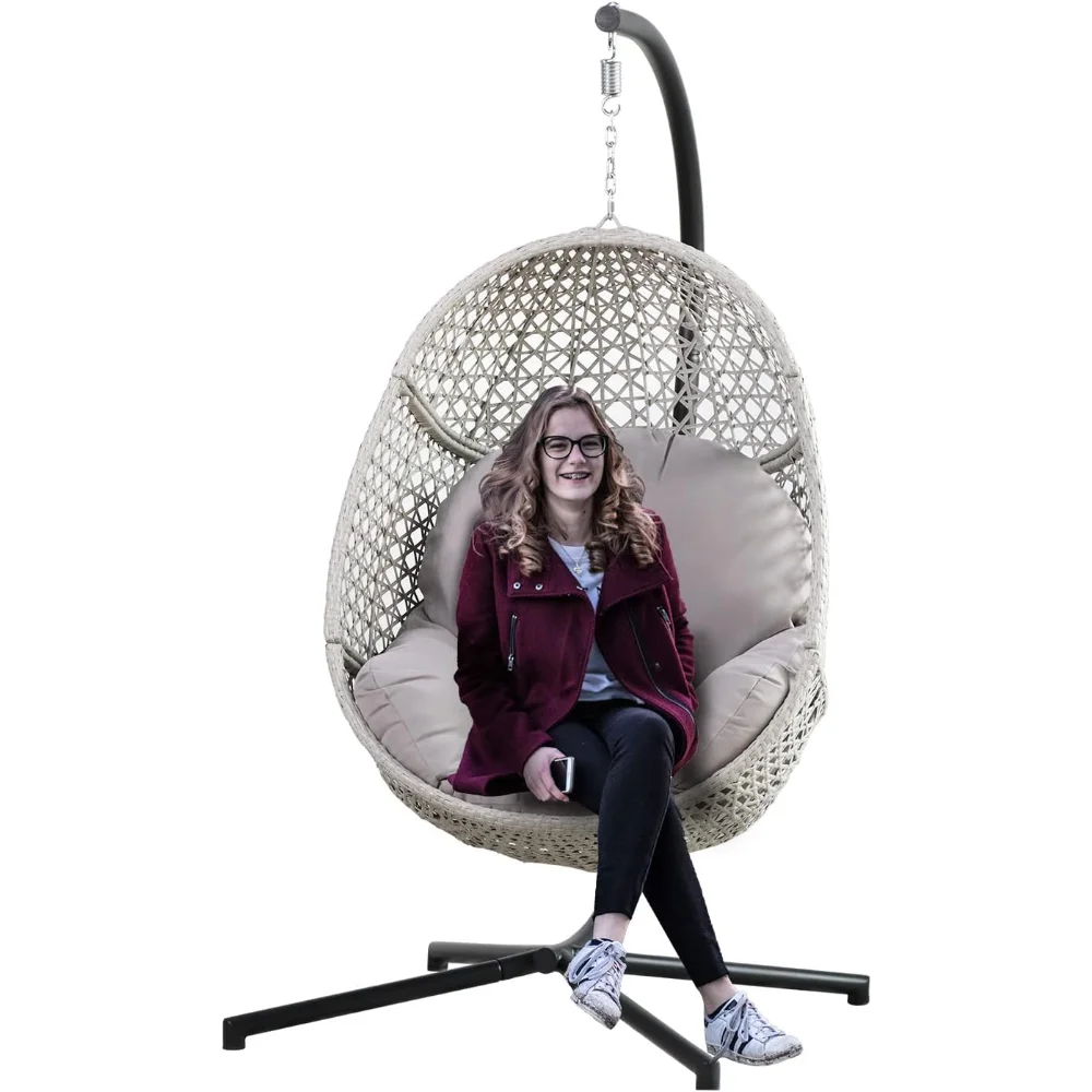 Egg Hammock Chair with Stand – Removable Cushion & Indoor/Outdoor Swing