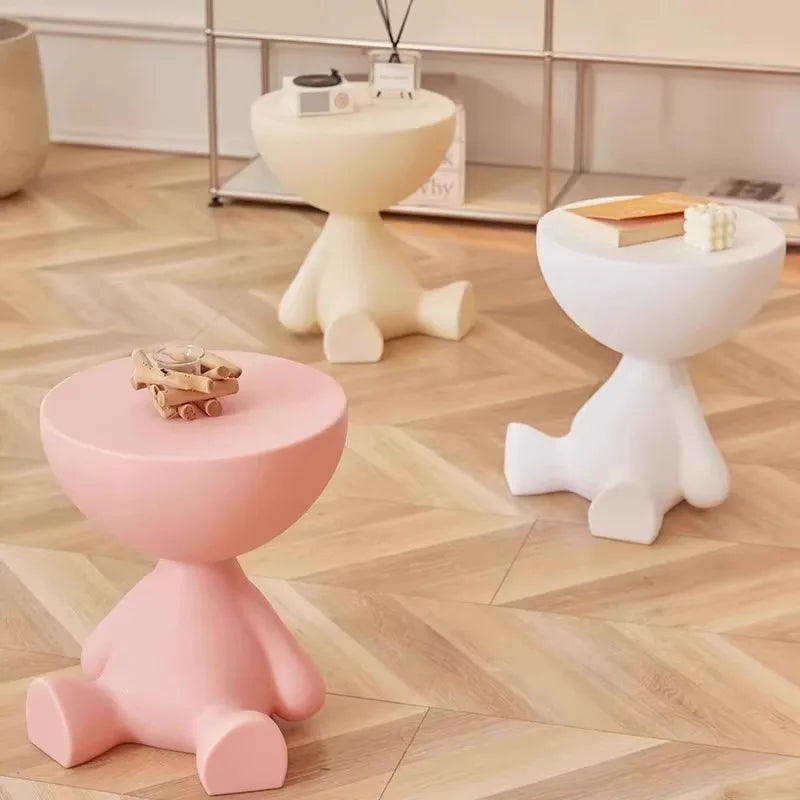 Modern Round Coffee Table –  Multifunctional Night Desk & Cute Living Room Decor ✨