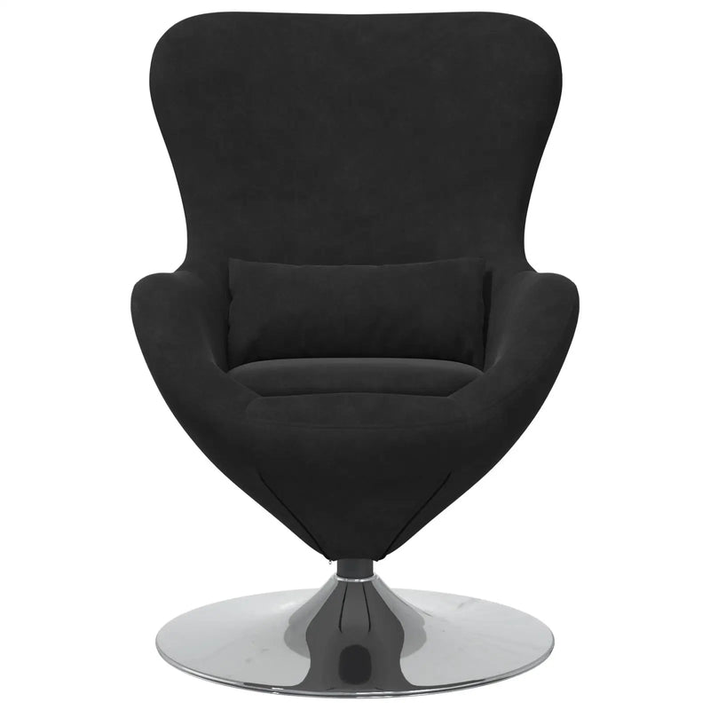 Black Velvet Egg Chair – Modern Retro Lounge Seat for Living Room & Bedroom 🖤✨