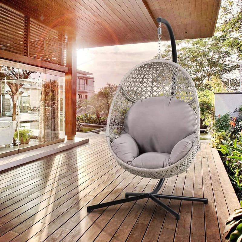 Egg Hammock Chair with Stand – Removable Cushion & Indoor/Outdoor Swing