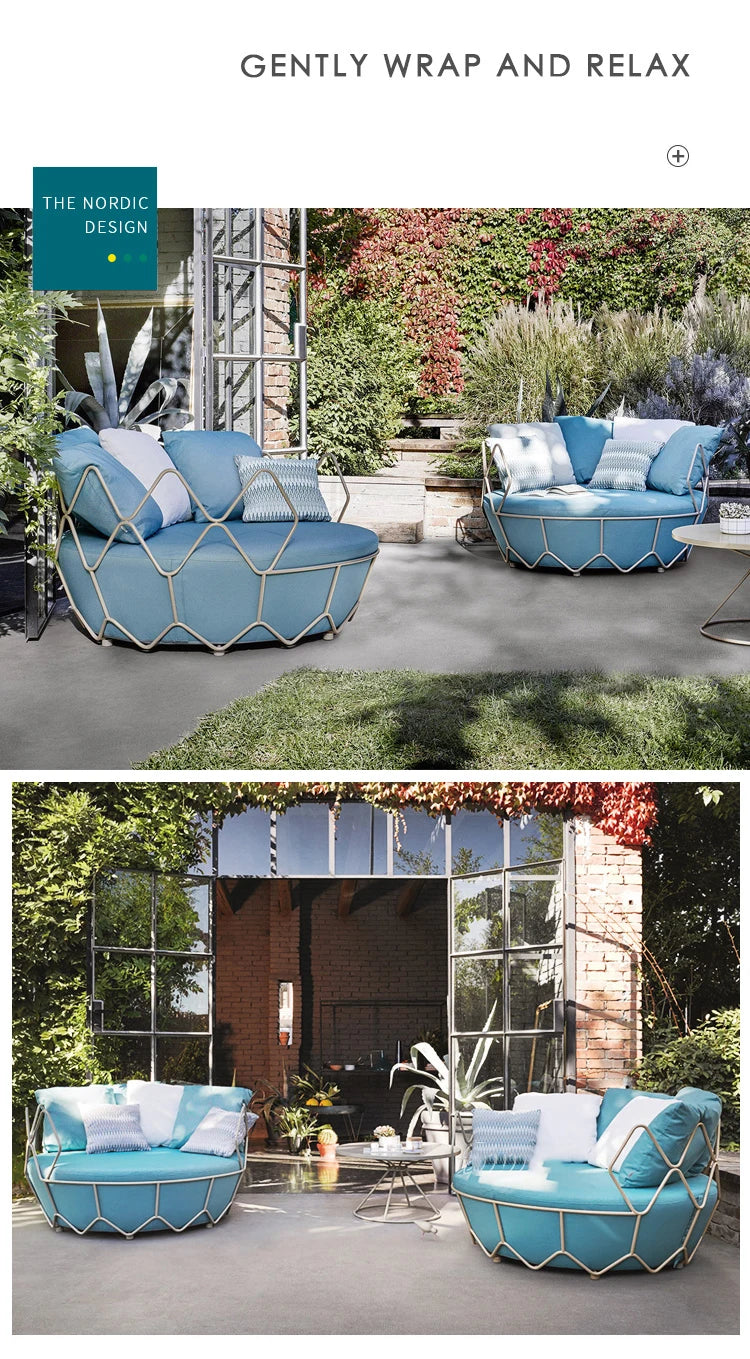 Outdoor Hanging Rattan Egg Chair Double Hammock Swing Chair