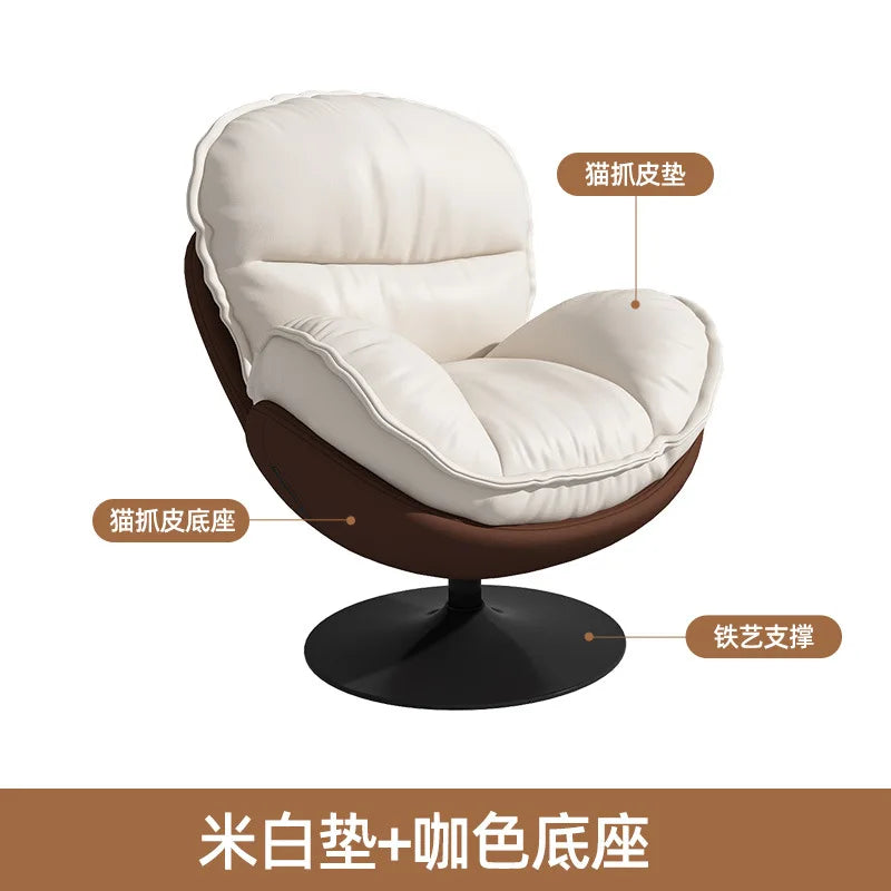 Penguin Hug Egg Chair – Luxury Rotating Lounge Recliner for Living Room 🐧✨