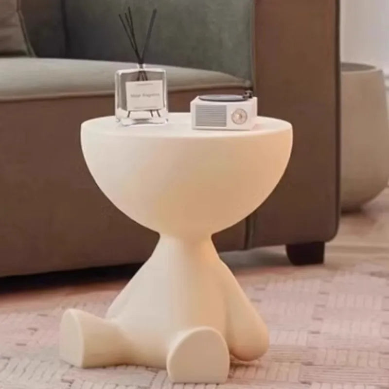 Modern Round Coffee Table –  Multifunctional Night Desk & Cute Living Room Decor ✨