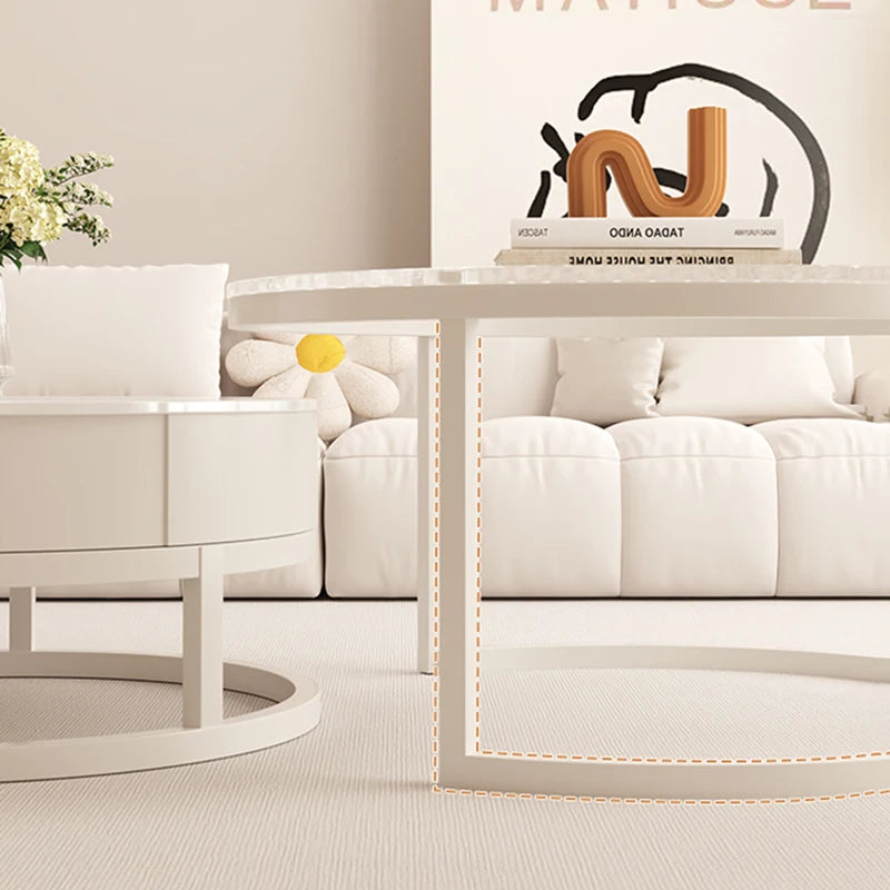 White Luxury Coffee Table – Modern Living Room Design Furniture