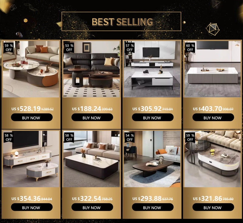 Modern Luxury Coffee Table – Glamour Design for Elegant Living Rooms ✨☕