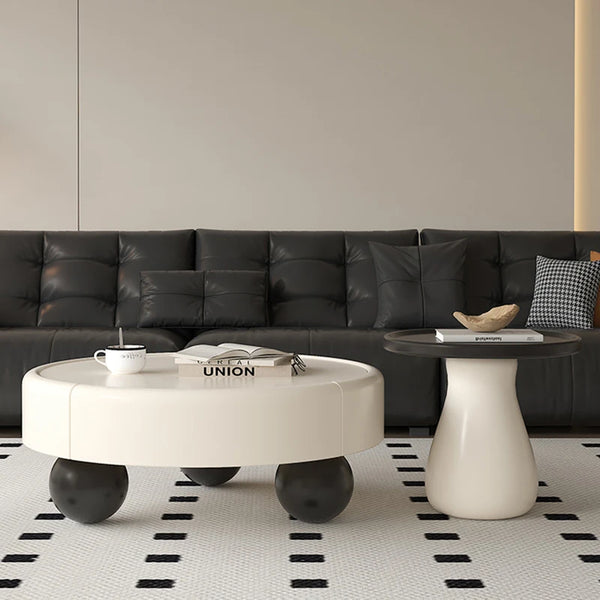 Cream Luxury Coffee Table – Modern Aesthetic with Storage Drawers ☕✨