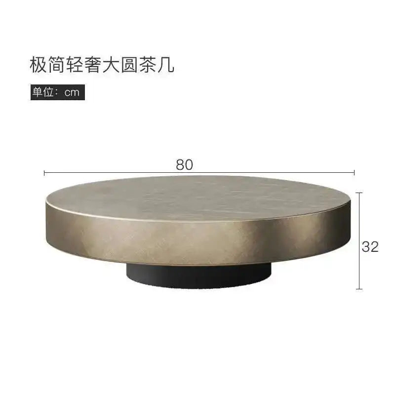 Luxury Round Coffee Table – Stainless Steel & Tempered Glass Design