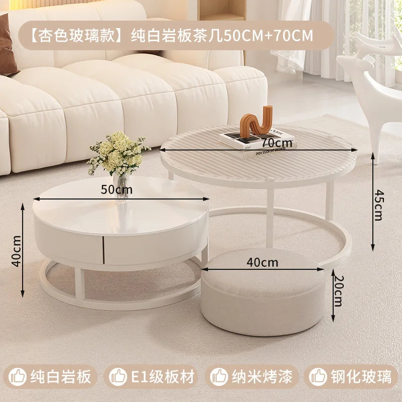 White Luxury Coffee Table – Modern Living Room Design Furniture
