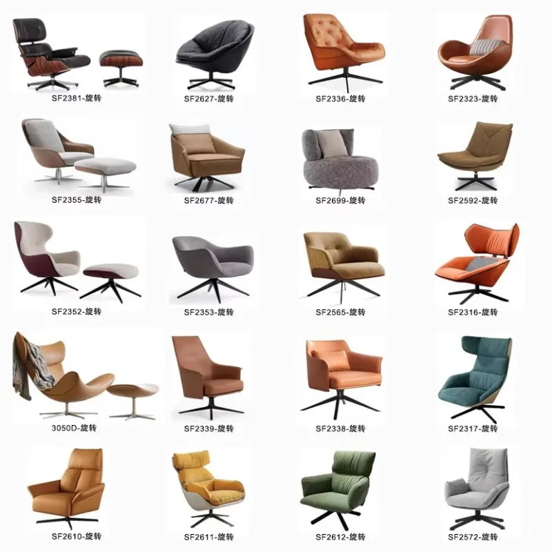 Northern Europe Revolving Egg Chair – Modern Leisure Living Room Seating 🪑✨