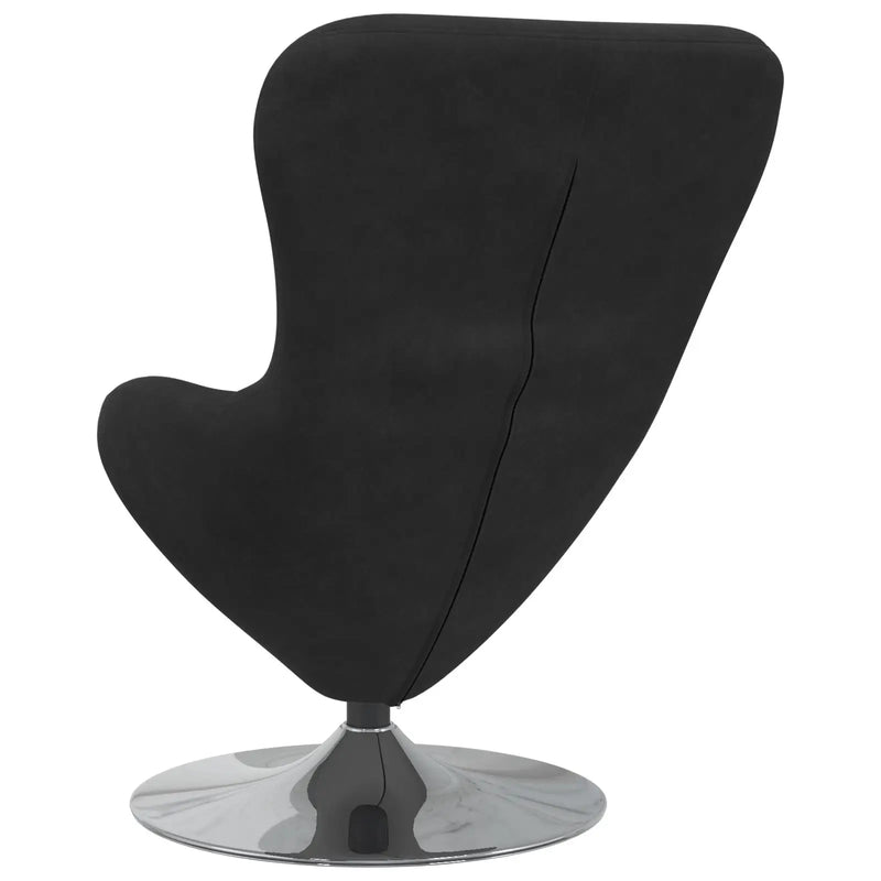 Black Velvet Egg Chair – Modern Retro Lounge Seat for Living Room & Bedroom 🖤✨