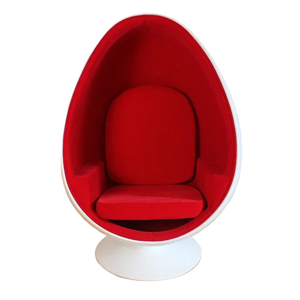 XZQ Oval Eggshell Ball Chair 🎧 Modern Fiberglass Bubble Chair with Built-in Audio