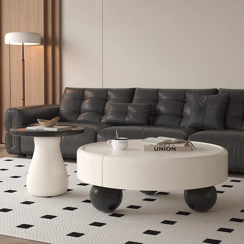 Cream Luxury Coffee Table – Modern Aesthetic with Storage Drawers ☕✨